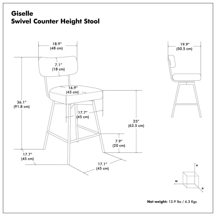 Giselle - Swivel Counter Height Stool (Set of 2)