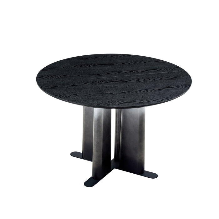 Dining Table With Gradient Legs - Black