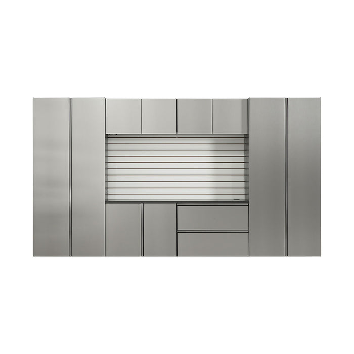 Nova - Series Garage Cabinet Set A With Soft Closing Doors - Metallic Gray
