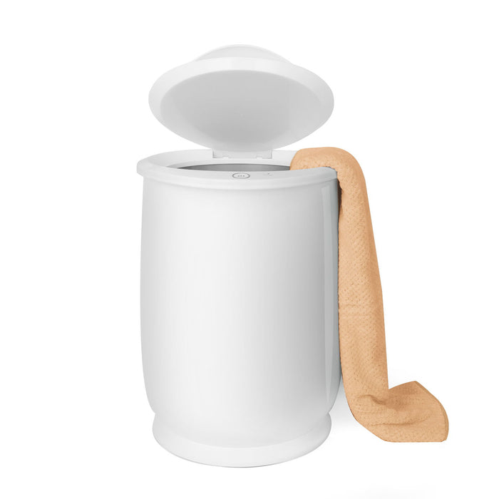 Luxury Bucket Towel Warmers, Large Towel Warmers For The Bathroom, Fits Up To 2 Oversized Towels - White