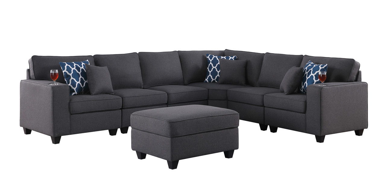 Cooper - Sectional Sofa With Ottomans And Cupholder