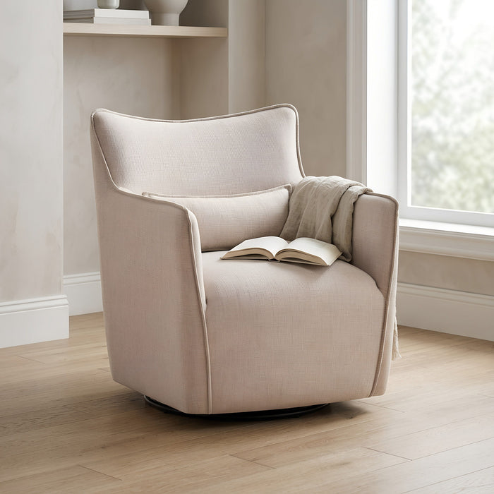 Ayla - Swivel Accent Chair With Matching Lumbar Pillow