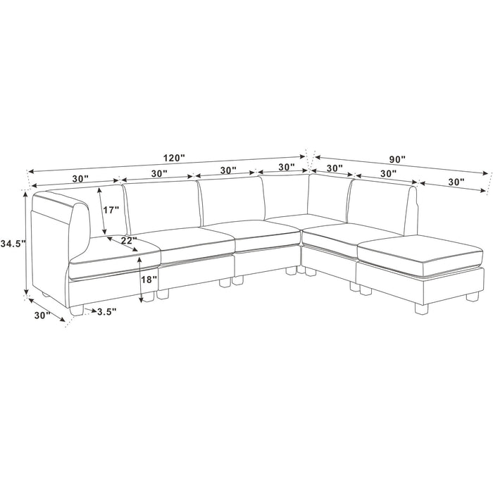 Upholstered Modular Sectional