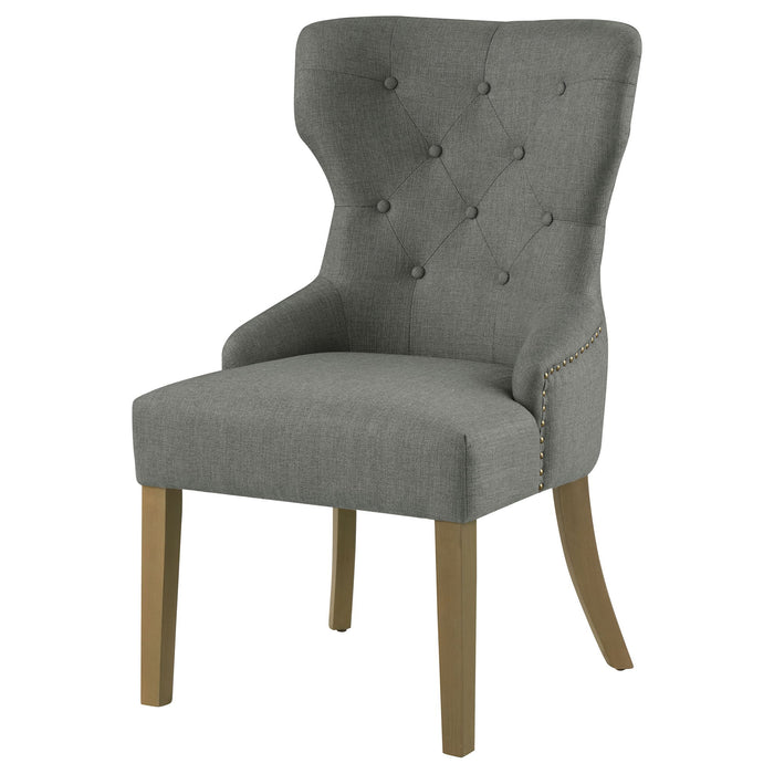 Tufted Dining Chair With Button Tufting And Nailhead Trim