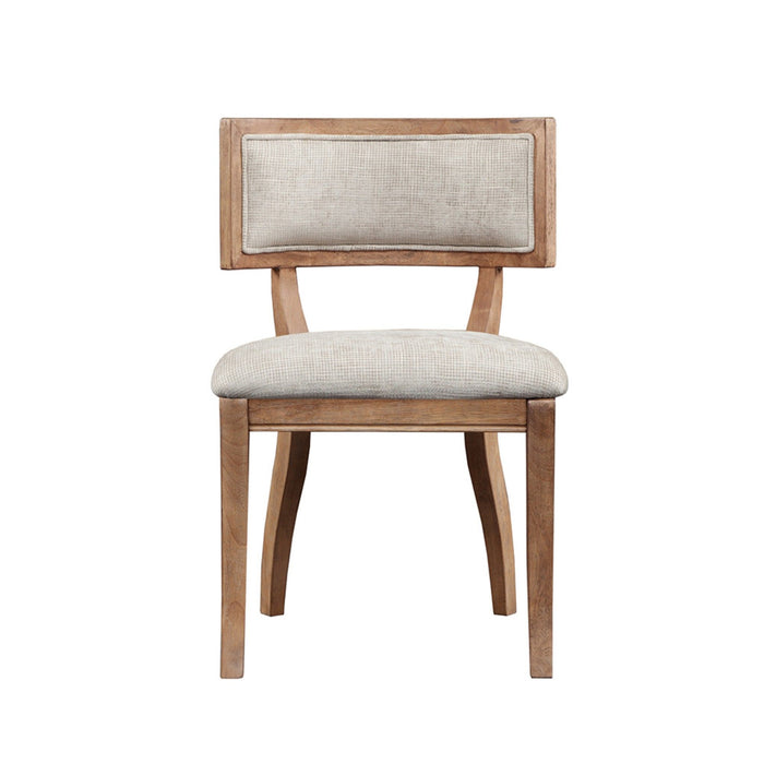 Classic Dining Chair With Curved Back (Set of 2) - Beige / Light Natural