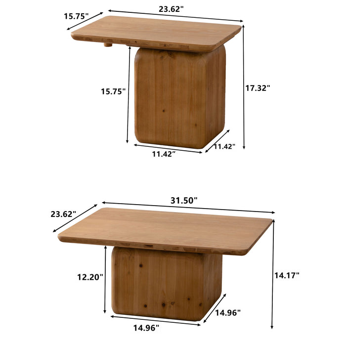 Square Coffee Table Set (Set of 2)
