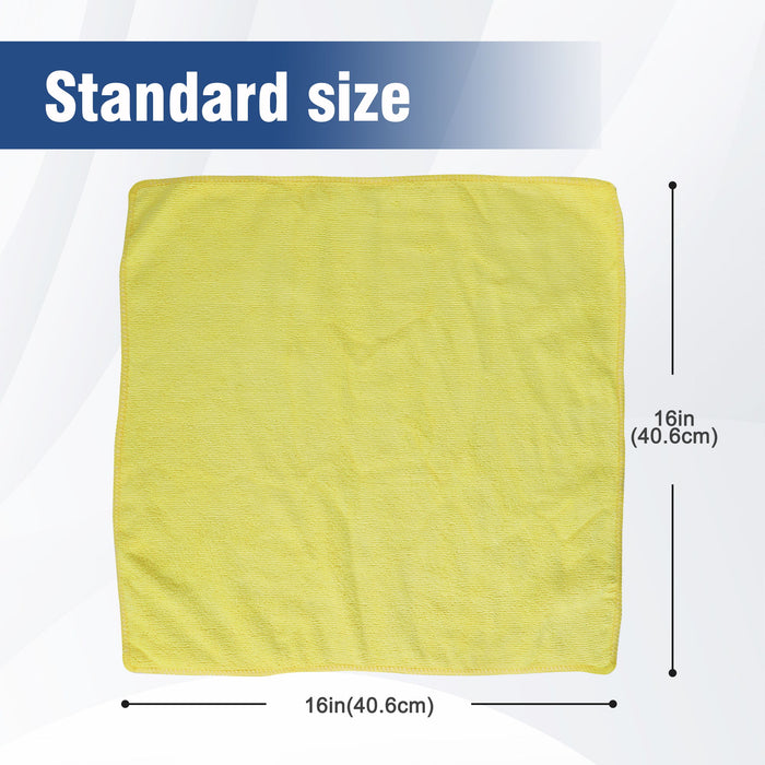 Multifunctional Microfiber Towel For Car Cleaning, Kitchen & Glass Scrubbing - Yellow