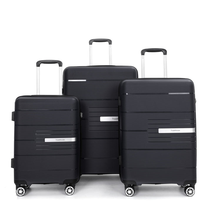 Hardshell Suitcase Double Spinner Wheels Luggage Sets, Lightweight With Tsa Lock, 3 Piece Set