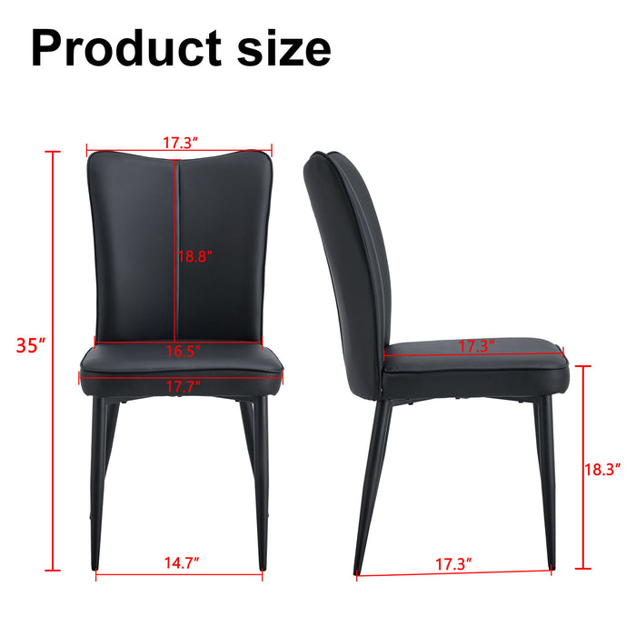 Minimalist Style Minimalist Dining Chairs With Metal Legs