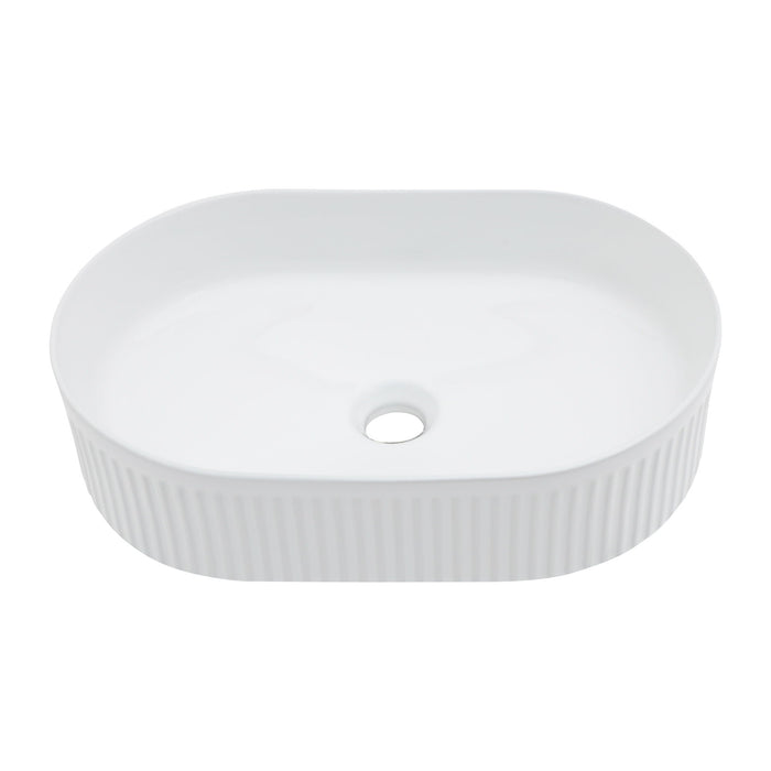 Vessel Oval Bathroom Sink - White