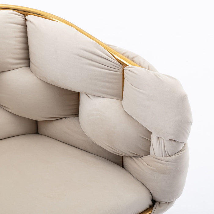 Luxury Modern Simple Leisure Velvet Single Sofa Chair Bedroom Lazy Person Household Dresser Stool Manicure Table Back Chair