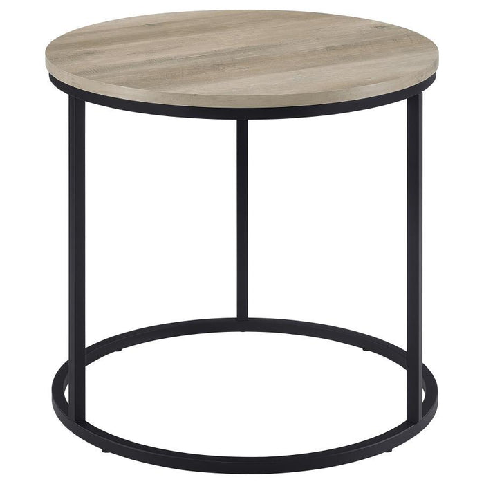 Lainey - Round Faux Marble Side End Table