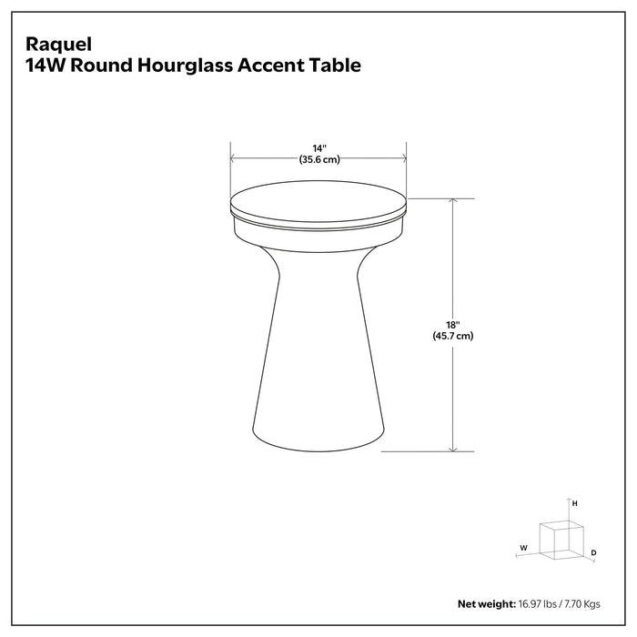 Raquel - Side Table - Antique Brass / White