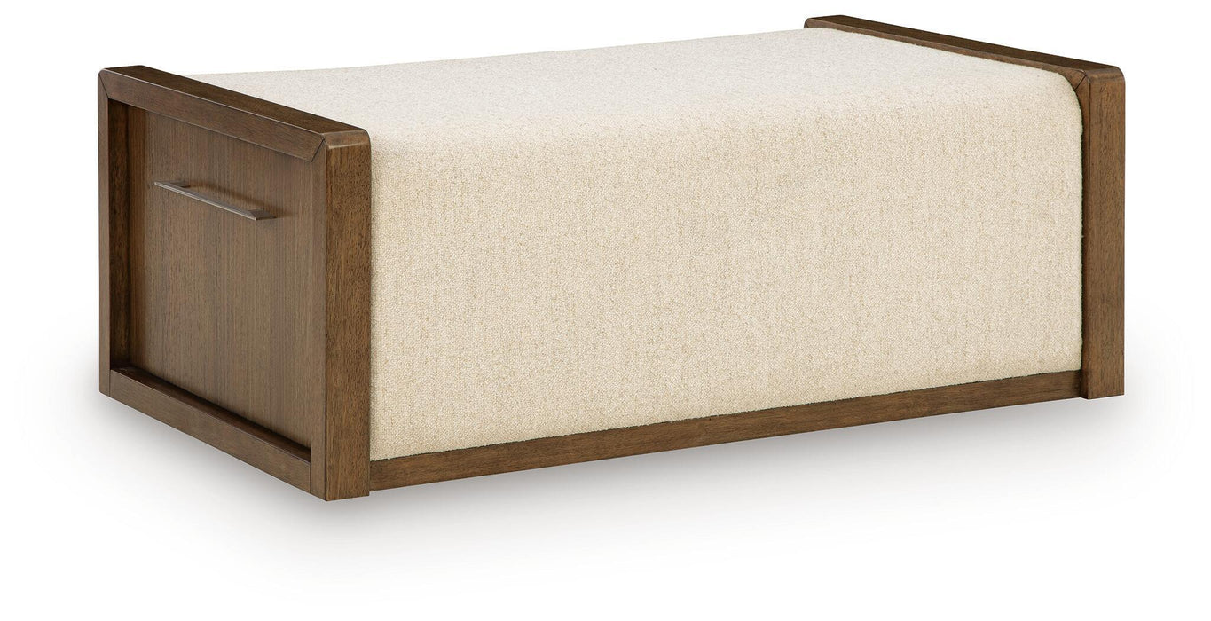 Marxmore - Upholstered Ottoman With Storage - Brown