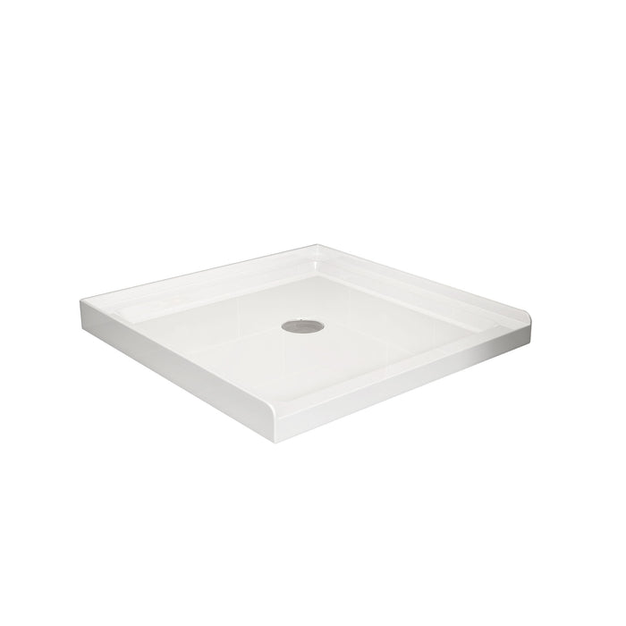 Goodyo - Centered Drain Shower With 3-Side Tile Flanges - White
