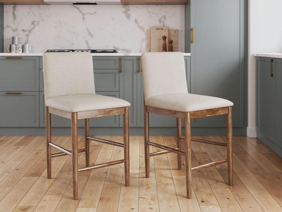 Isanti - Upholstered Barstool (Set of 2) - Light Brown