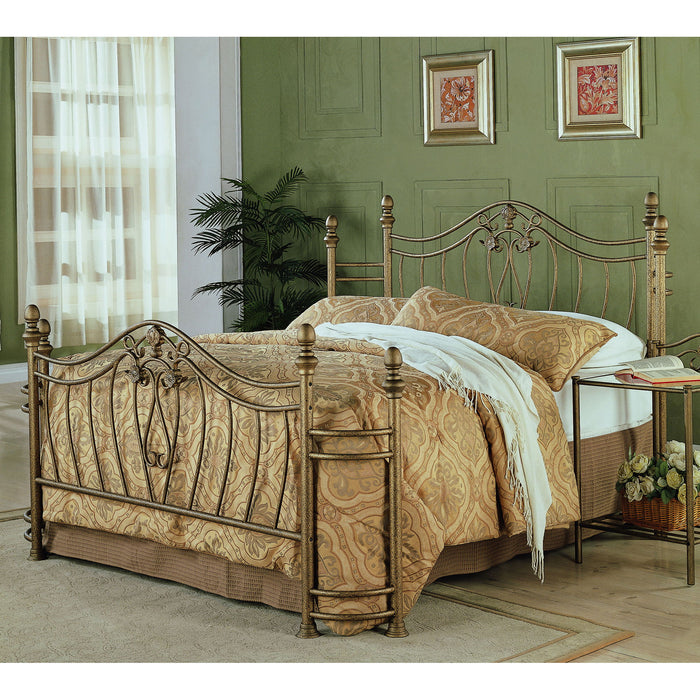Queen Bed Headboard And Footboard - Gold
