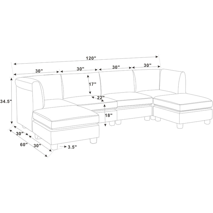 Upholstered Modular Sectional