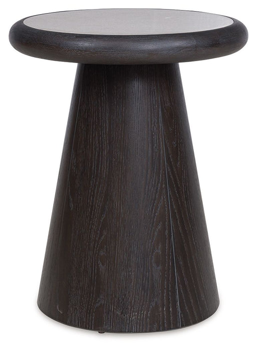 Bracken - Round End Table - French Black