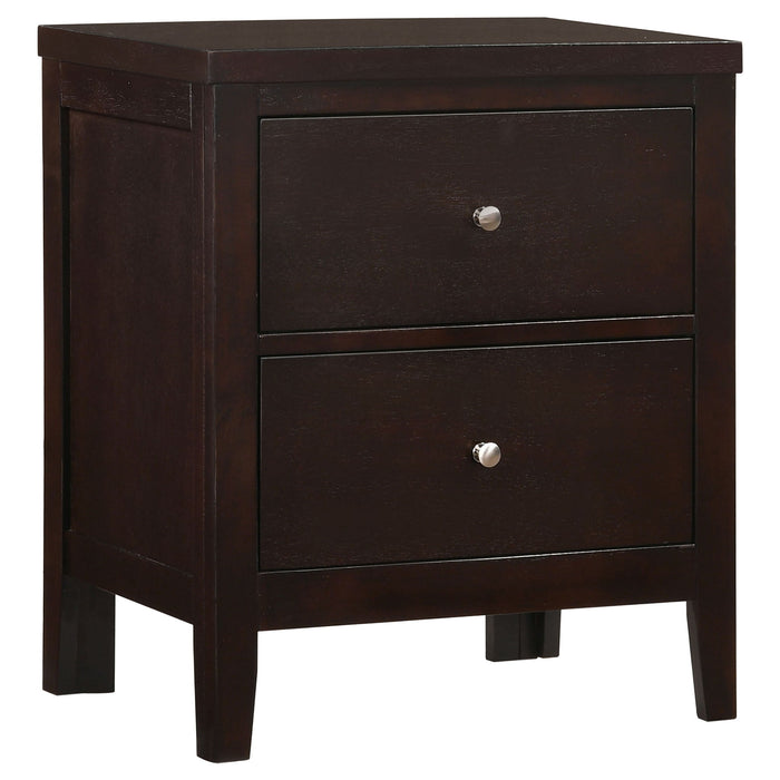 Garrett - 2 Drawer Nightstand - Cappuccino