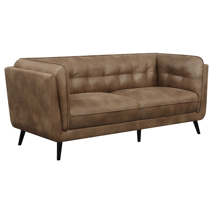 Maximillion - Tuxedo Arms Sofa - Brown