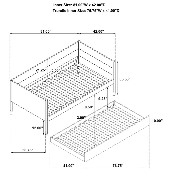 Stewart - Twin Daybed With Trundle - Natural