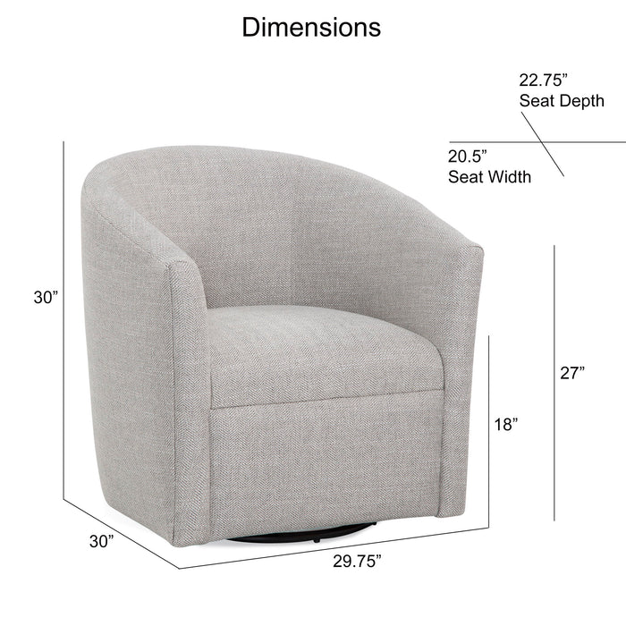 Lainey - Swivel Barrel Chair With 360 Degree Rotation