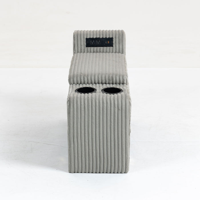 Modular Sofa Coffee Table With Storage Function, Cupholders, USB Ports