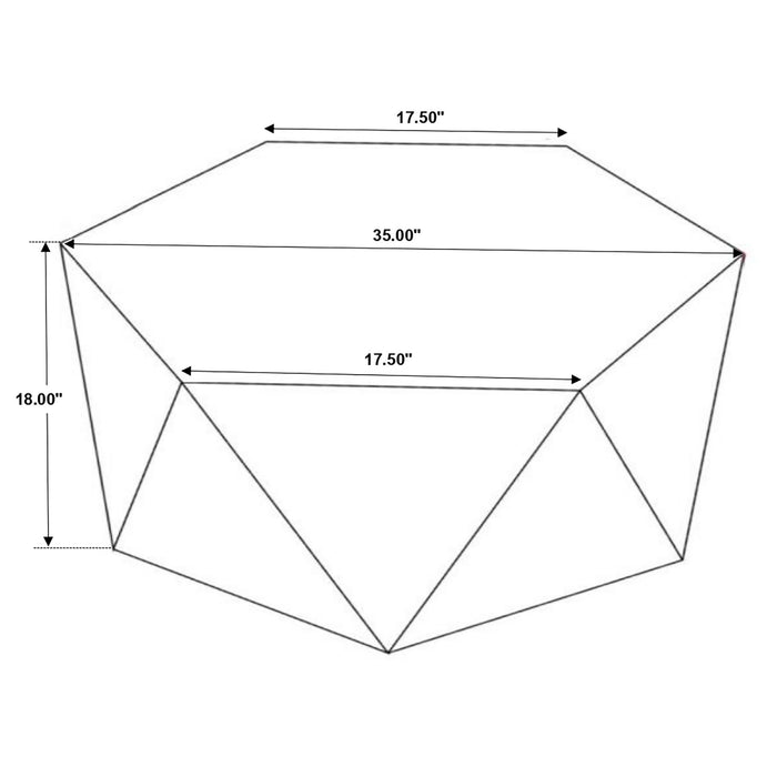 Athena - Hexagonal Top Coffee Table Coffee Table With Geometric Design - Natural