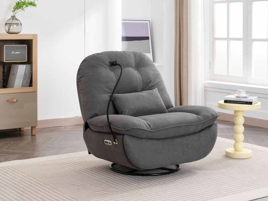 Power Recliner Swivel Glider USB Charger With Bluetooth Music Player, Sleep, Working, Game And Leisure