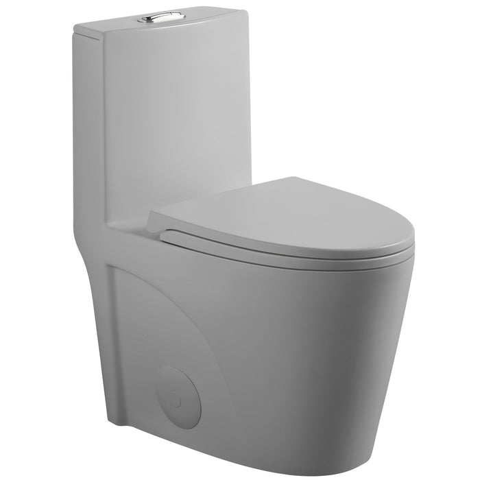 1 Piece Toilet With Tornado Flush, Dual Flush, And ADA Height Comfort Chair