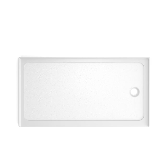 Shower Base Drain With Single Threshold Design