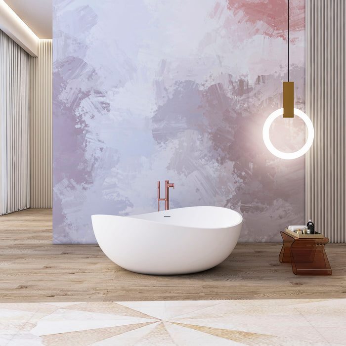 Freestanding Solid Surface Soaking Bathtub For Bathroom