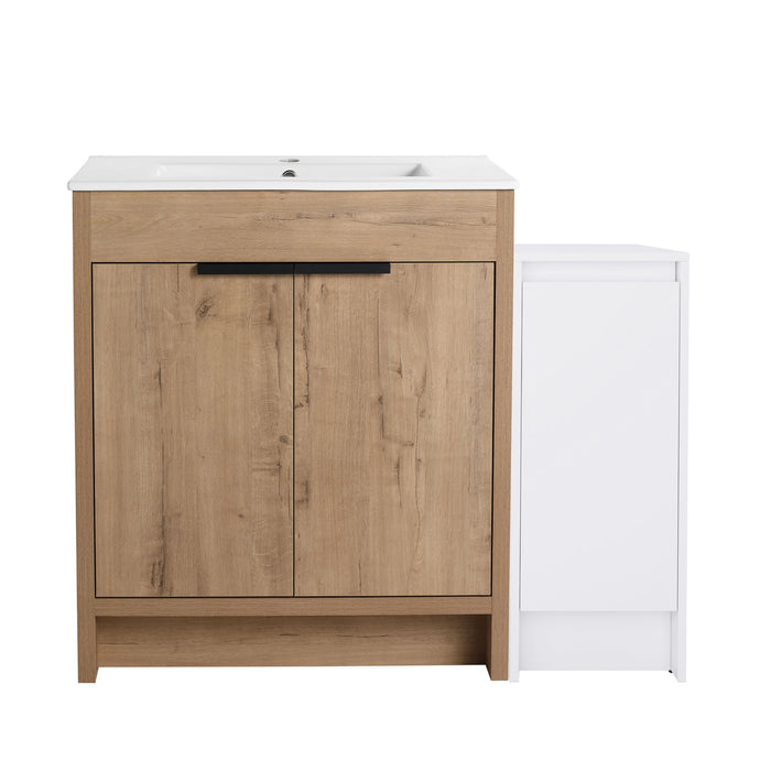 Freestanding Bathroom Vanity With Sink And Storage Cabinets, Soft Closing Doors