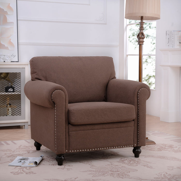 37.4" 1 Seater Sofa - Brown