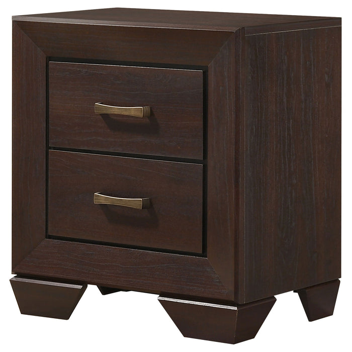 Copper - 2 Drawer Rectangular Nightstand