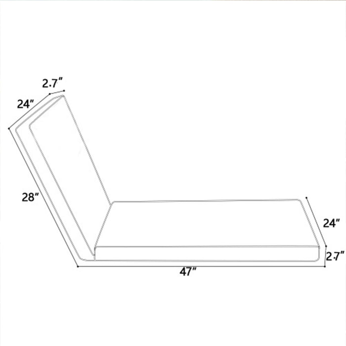 2 Piece Outdoor Chaise Lounge Chair Cushion Set With Pillow, Replacement Patio Seat Cushions - Apple Green