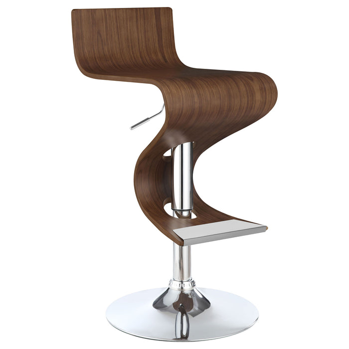 S-Shaped Adjustable Bar Stool - Brown