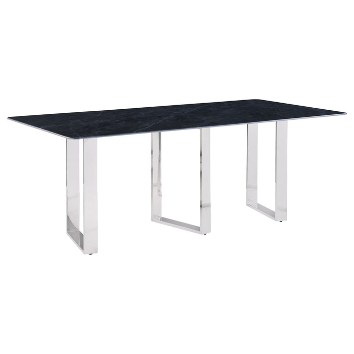 Forster - Rectangular Sintered Stone Dining Table - Gray