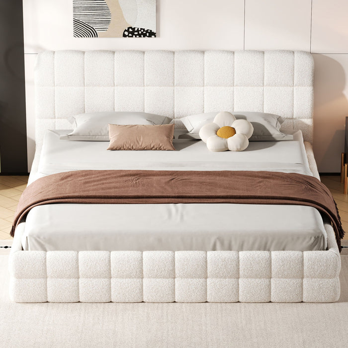 Upholstered Platform Bed With Headboard