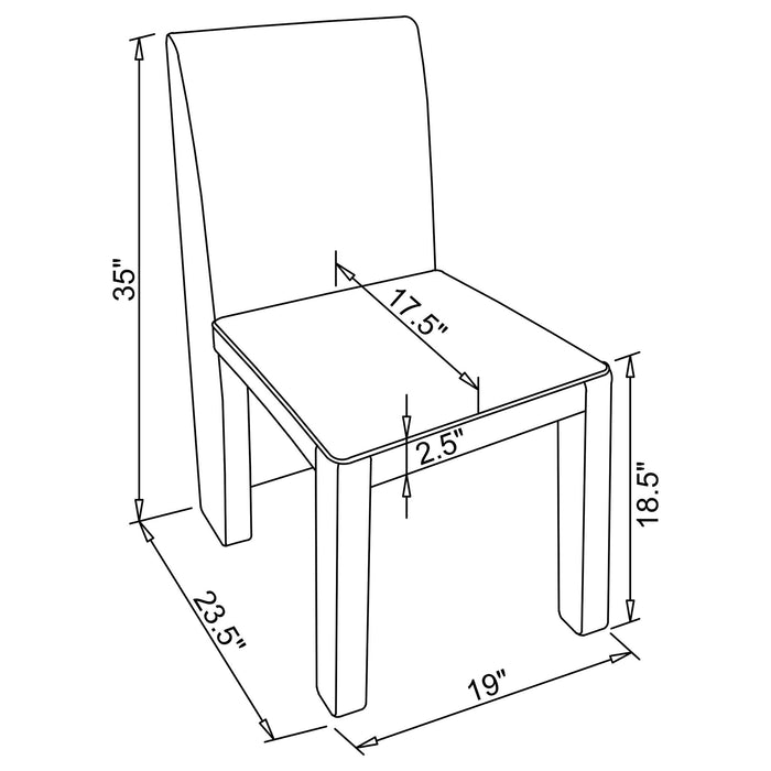 Santa Cruz - Upholstered Dining Side Chair (Set of 2) - Gray