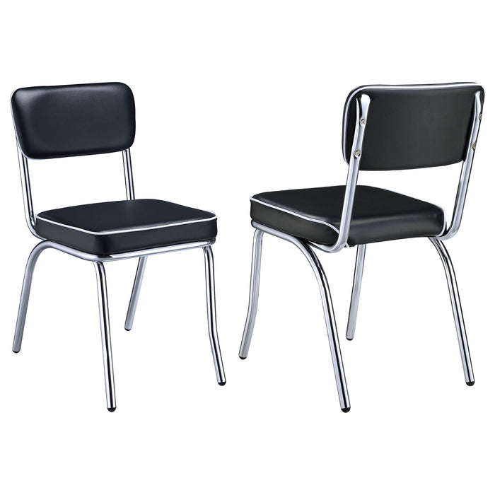 Open Back Upholstered Side Chairs (Set of 2)