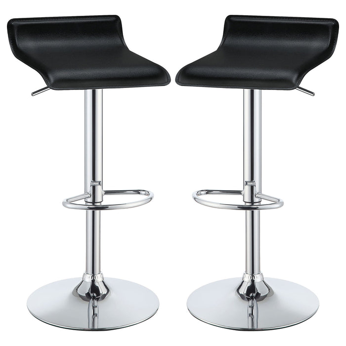 Backless Bar Stool With Adjustable Height - Black
