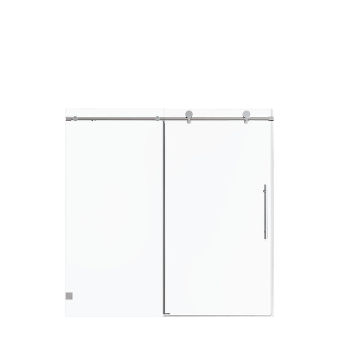 Frameless Single Sliding Soft Close Shower Doors, 5/16" Sgcc Tempered Glass