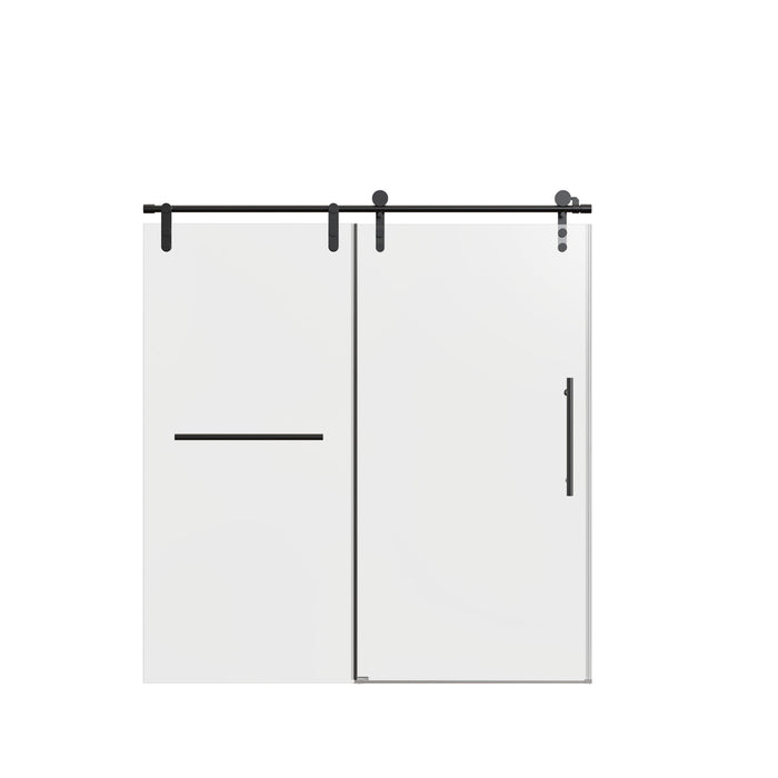 Frameless Single Sliding Shower Doors With Towel Rail & Handle