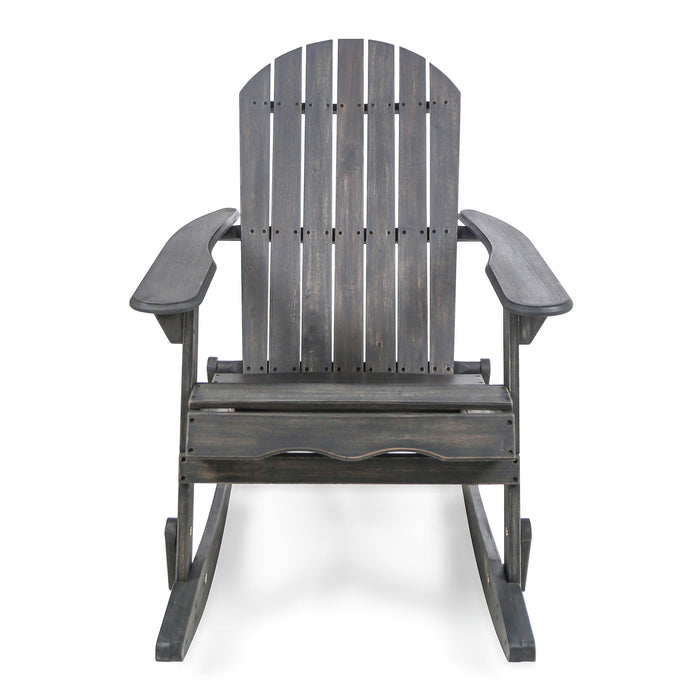 Outdoor Adirondack Rocking Chair With Hand Crafted Details