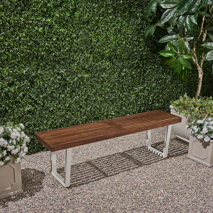 Intrinsic - Outdoor Dining Bench With Slat Top