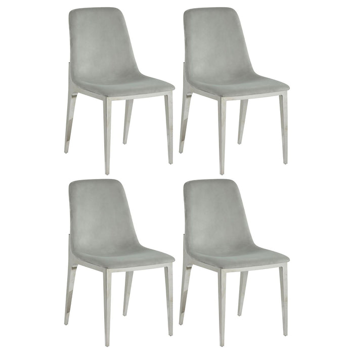Upholstered Dining Side Chairs (Set of 4) - Gray