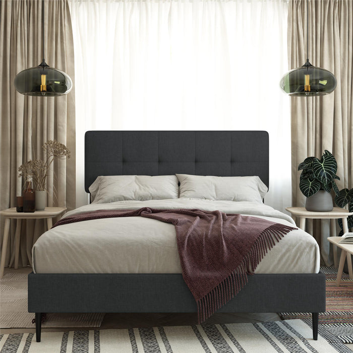 Tyler - Full Upholstered Bed - Dark Gray