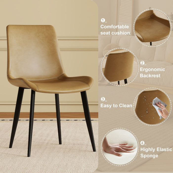 Modern Dining Chair With Carbon Steel Legs